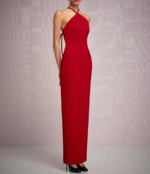 Women Solace London Halterneck Slim Fit Backless Maxi Dress