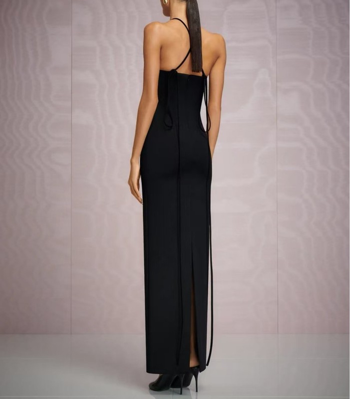 Women Solace London Halterneck Slim Fit Backless Maxi Dress