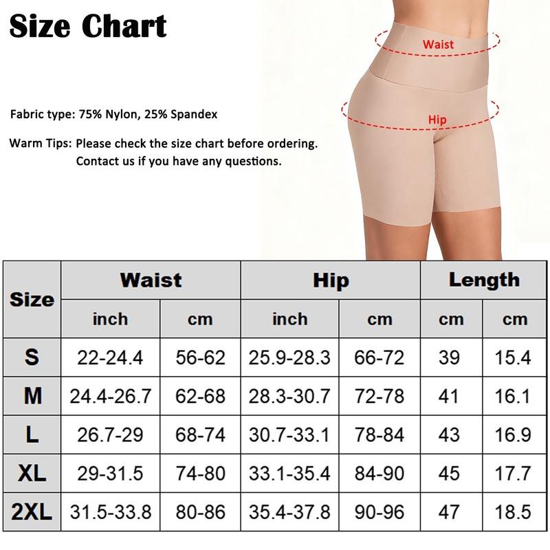 Women Stay In Place Shapewear High Waisted Tummy Control Shorts Seamless Panties