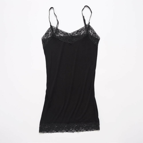 Women Summer Soft Plus Size Lace Tank Top Cami Bozzolo Long Layering Basic Vest