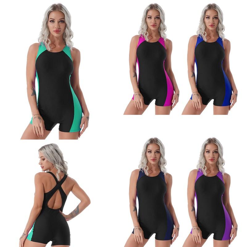 Women Swimwear Monokini Bodysuit Beach Jumpsuit Open Back Bathing Suit Sports