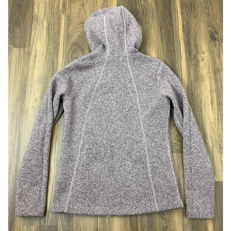 Women The North Face Crescent Zip-up Hooded Heather Fleece Jacket Coat XS