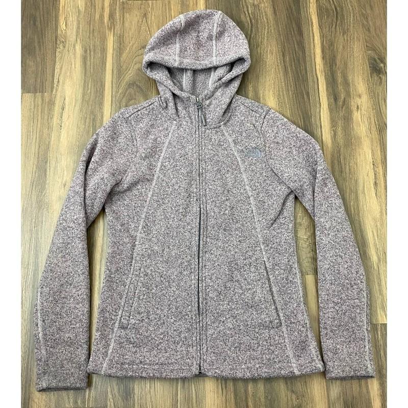 Women The North Face Crescent zip-up hooded heather fleece jacket coat XS