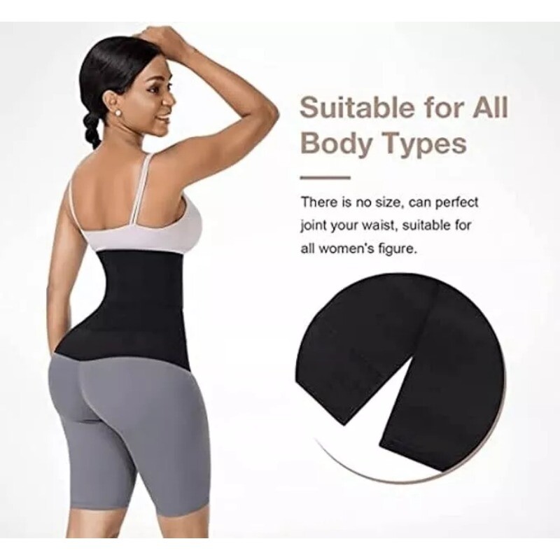 Women Waist Trainer Sauna Neoprene Sweat Belt Tummy Control Yoga Gym Body Shaper