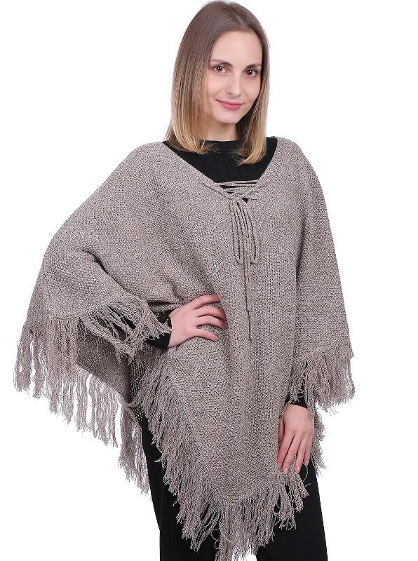 Women Winter Poncho One Size