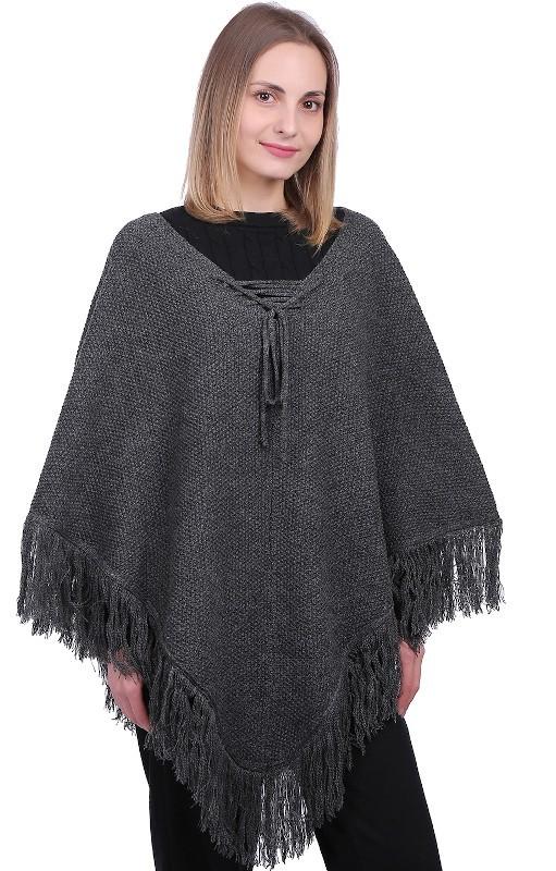 Women Winter Poncho One Size