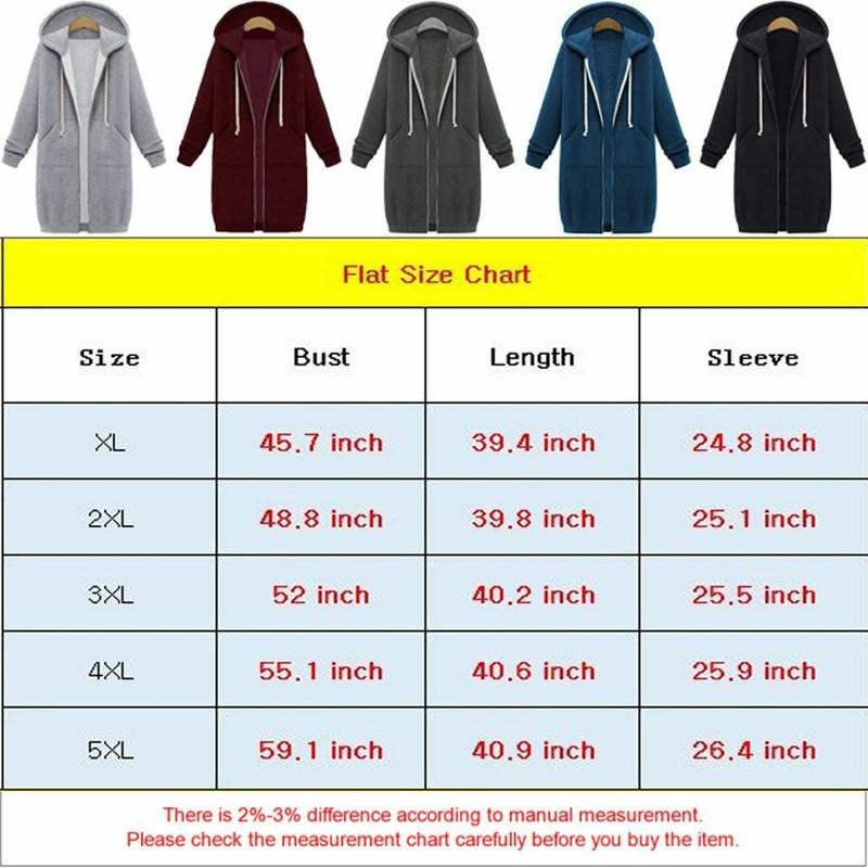 Women Winter Warm Hoodie Sweater Hooded Zipper Long Jacket Coat Sweatshirt Lot