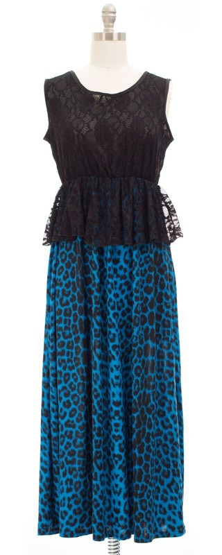 WOMENS ANIMAL MAXI LACE BLACK BROWN RED BLUE SMALL MEDIUM LARGE XLARGE FLIRTY