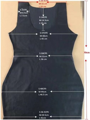 Womens Black Latex Rubber Low Cut Mini Dress ( Made From Moulded Latex ) 0.4mm
