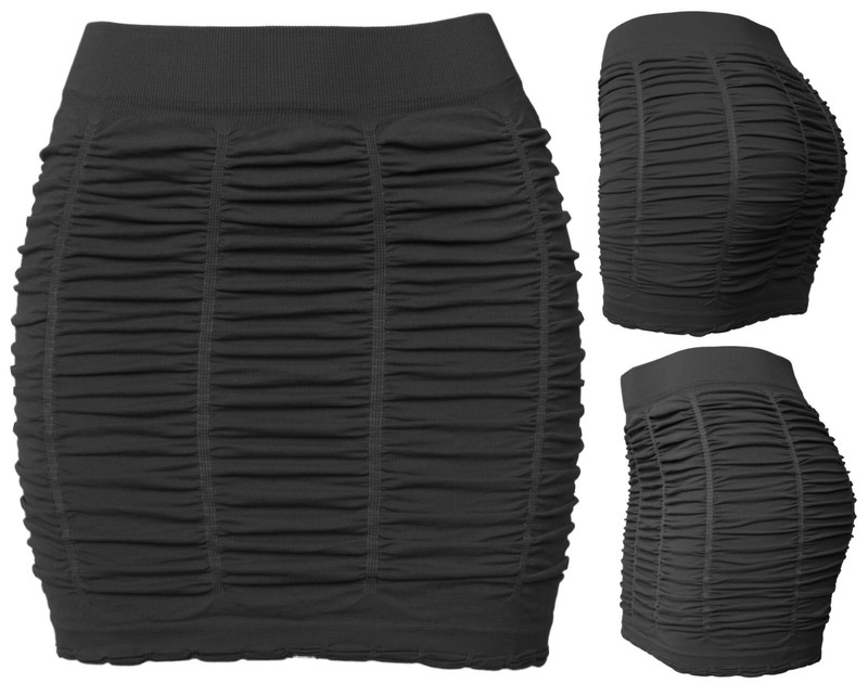 Womens Booty Enhancing Mini Stretch Bodycon Club Skirt