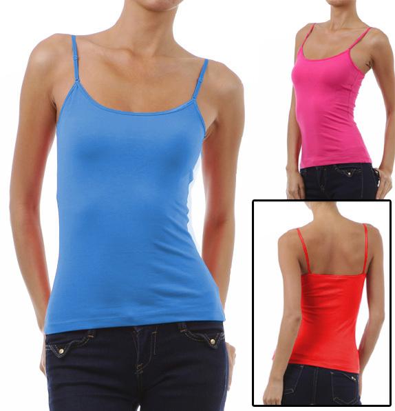 Womens Camisole with Built in Shelf BRA Spaghetti Strap Layer Tank Top Womens Camisole with Built in Shelf BRA Spaghetti Strap Layer Tank Top