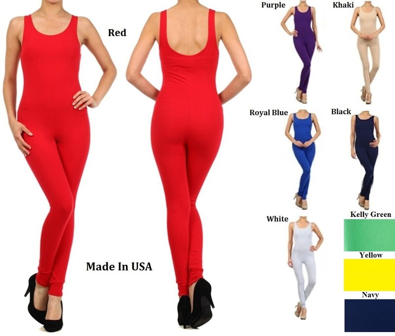 womens Jumpsuit plus size bodysuit sleeveless footless unitard XL - XXXL 16-24