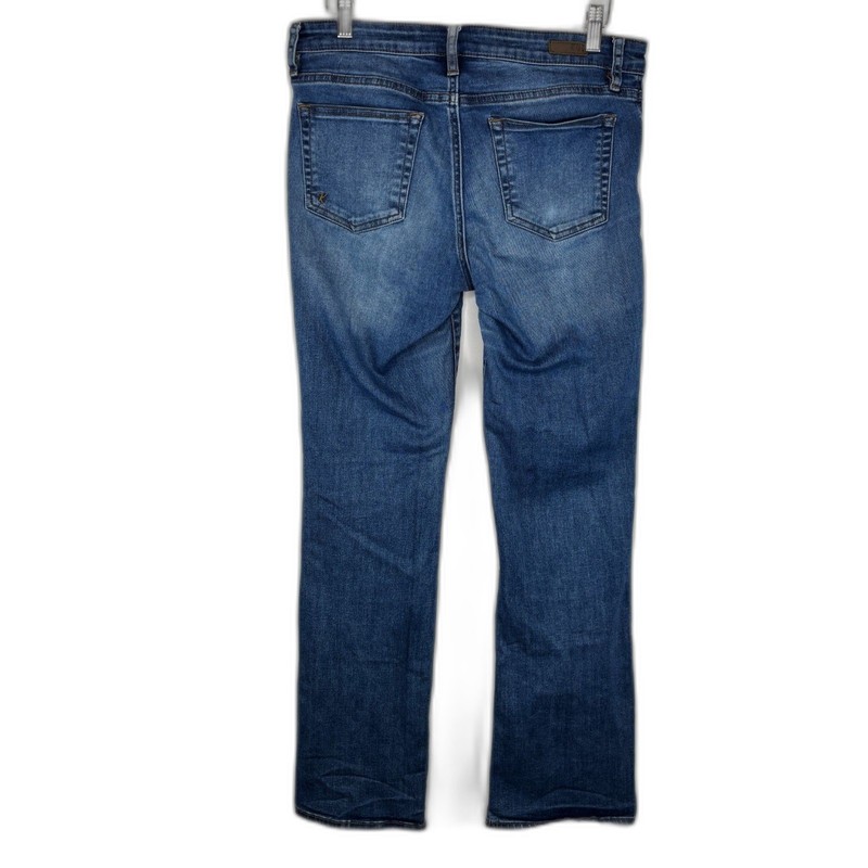 Womens KUT From The Kloth Baby Bootcut Jeans Medium Wash Med Rise Size 8 Short
