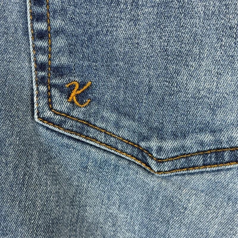 Womens KUT From The Kloth Baby Bootcut Jeans Medium Wash Med Rise Size 8 Short