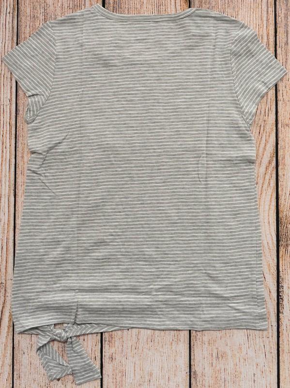 Womens L GAP Easy Tee Tie Gray Stripe (2a12) - 485522