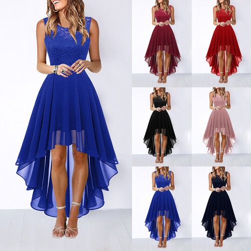 Womens Lace Wedding Evening Formal Party Ball Gown Prom Bridesmaid Dress✔