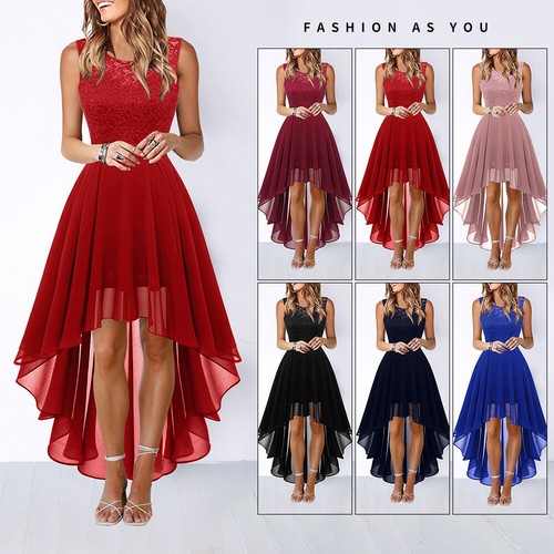 Womens Lace Wedding Evening Formal Party Ball Gown Prom Bridesmaid Dress✔
