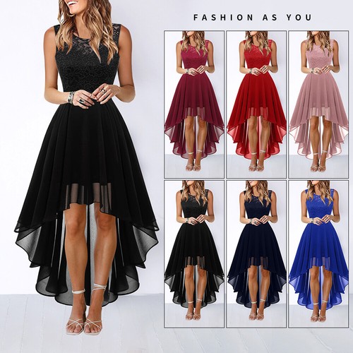 Womens Lace Wedding Evening Formal Party Ball Gown Prom Bridesmaid Dress✔
