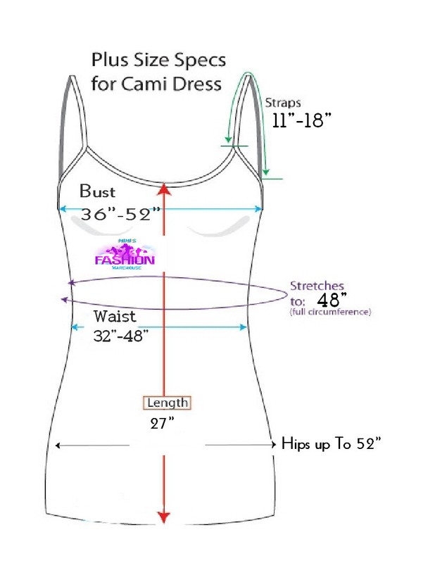 Womens Plus Cami Bodycon Slip Tank Top Mini Dress One Size Fit (1X 2X 3X)