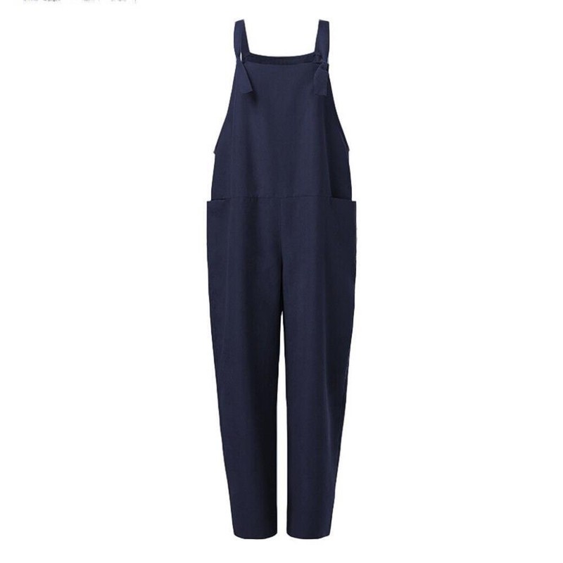 Womens Plus Size Overalls Casual Loose Dungarees Romper Baggy Playsuit Jumpsuit