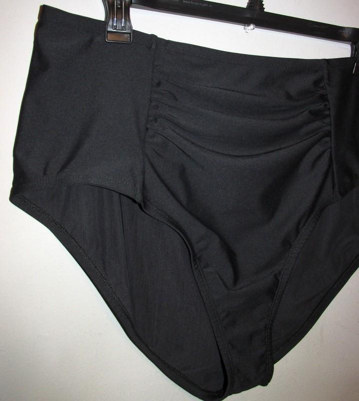 Womens Ruched Front Tummy Control Bikini Bottom (Size 2X) BRAND NEW W TAGS
