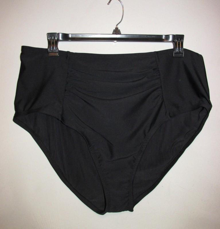 Womens Ruched Front Tummy Control Bikini Bottom (Size 2X) BRAND NEW W TAGS