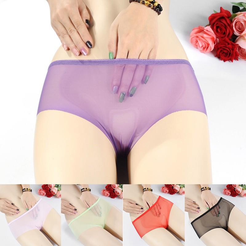 Womens Seamless Stretch Sheer Lingerie Panties Knickers Sexy Briefs Underwear