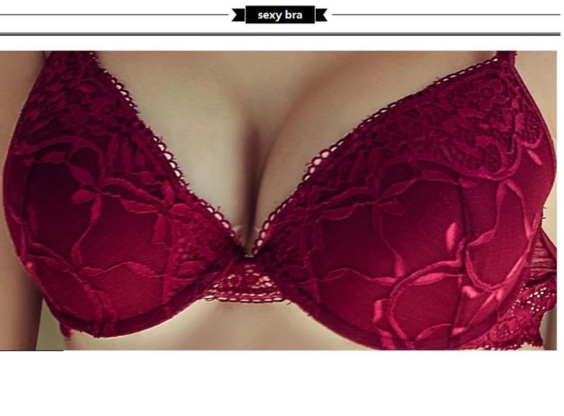 Womens Sexy Thick Padded Bra+Panties Set Bra Lot Lingerie 32-36ABC Cup Underwear