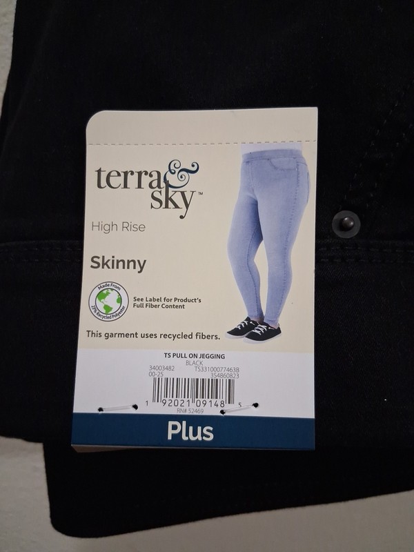 Womens Size 1X 16W-18W Terra & Sky Pull On Jeggings High Rise NWT