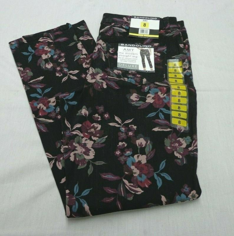 Womens Size 8 Bandolino Pants The Modern Straight Leg Stretch Contours Slim Amy