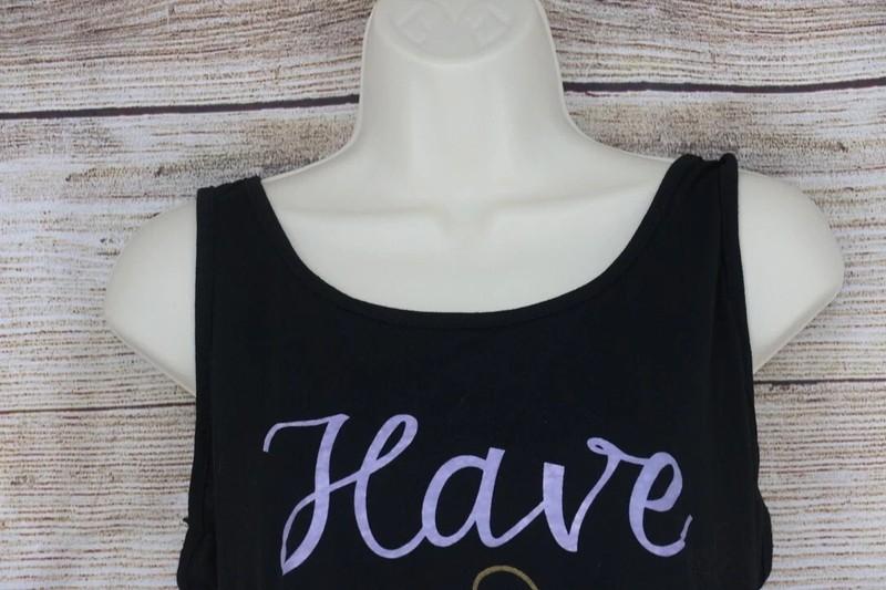 Womens Size Medium Large XL Pullover Tank Top Black