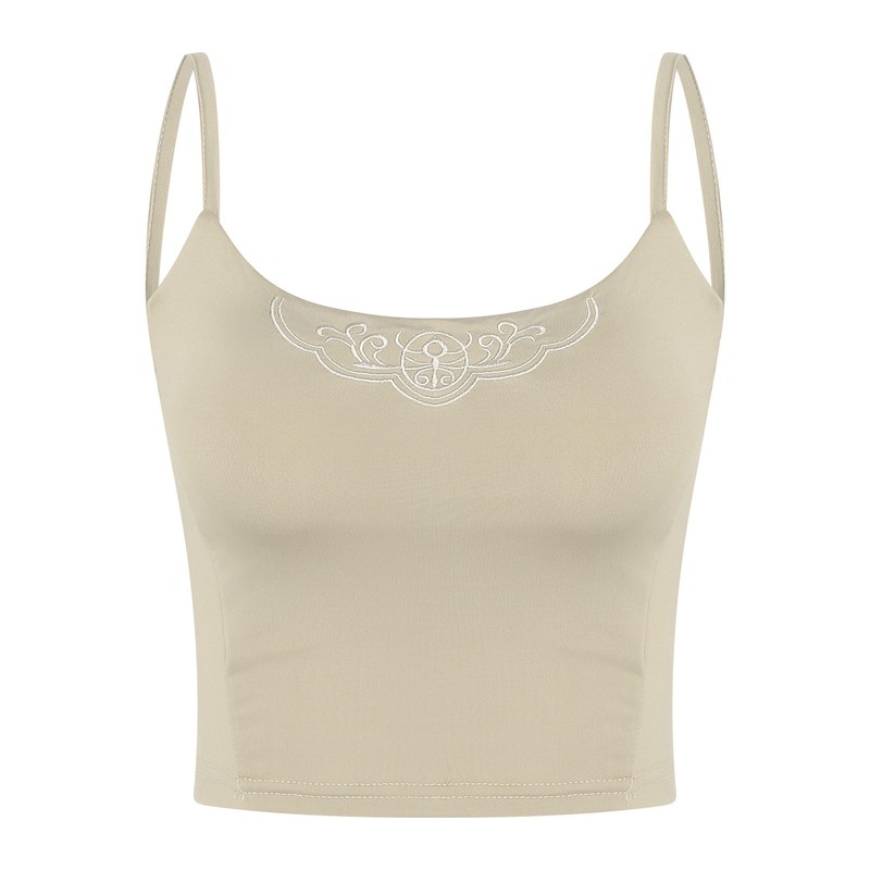 Womens Tops Stage Vest Folk Camisole Traditional Cropped Dance Exquisite Sling