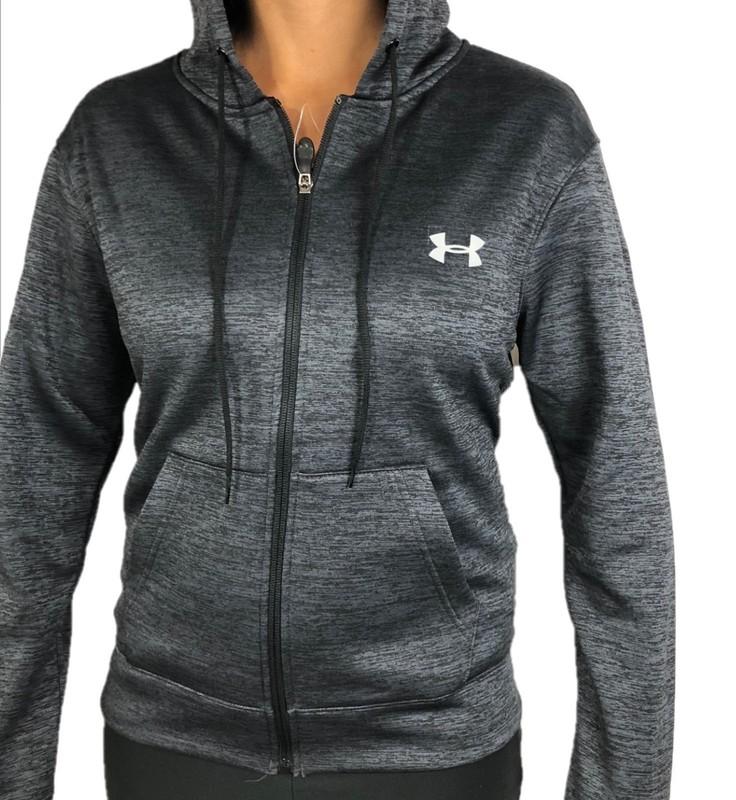 Womens UA Under Armour Cold Gear Logo Athletic Gym Full Zip Hoodie New With Tags