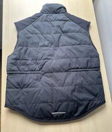 Womens XS Nike Therma FIT Swift Running Vest Black Zip Front Pockets Cinch