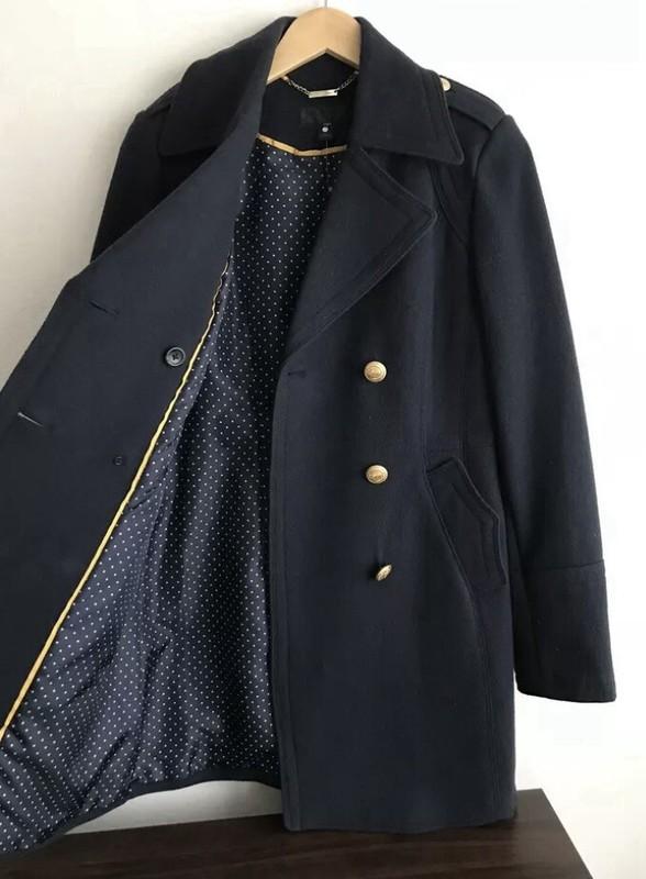 Worthington Sz Medium Navy Wool Women’s Coat Peacoat Gold Buttons