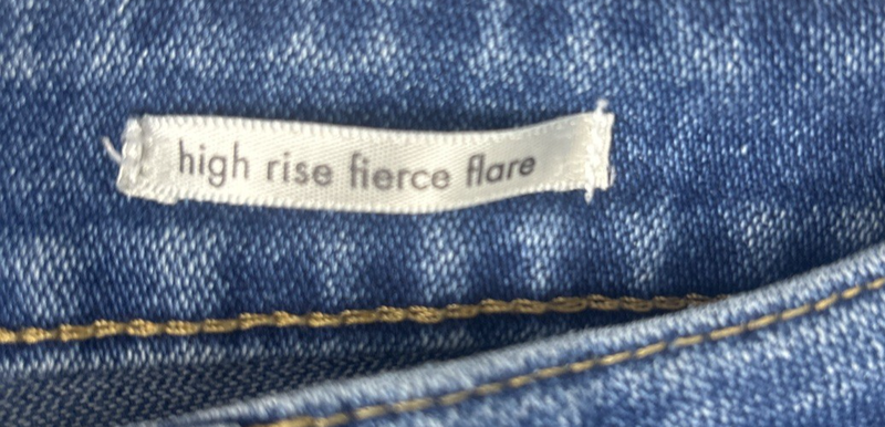 Wrangler Jeans Women's Size 12 High-Rise Fierce Flare Raw Hem Boho Country Gypsy