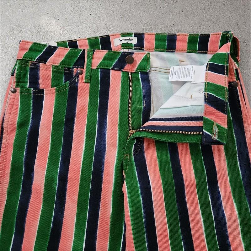 Wrangler Wanderer Jeans Womens 30 X 34 Striped 622 High Rise Flare Multicolor