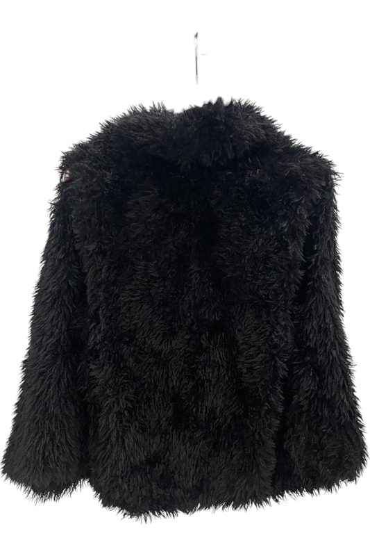 WynneCollection Women's Faux Fur Vest Black