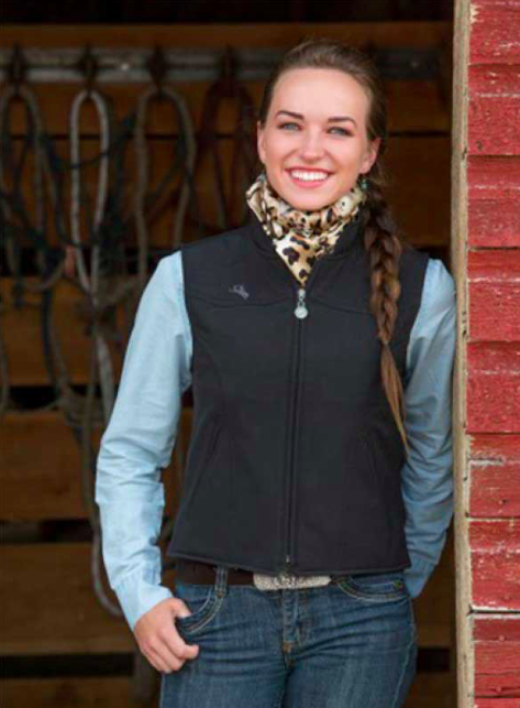 Wyoming Traders Womens Ashley Zip Up Soft Shell Ranch Wear Cowgirl Vest