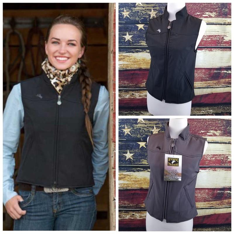 Wyoming Traders Womens Ashley Zip Up Soft Shell Ranch Wear Cowgirl Vest