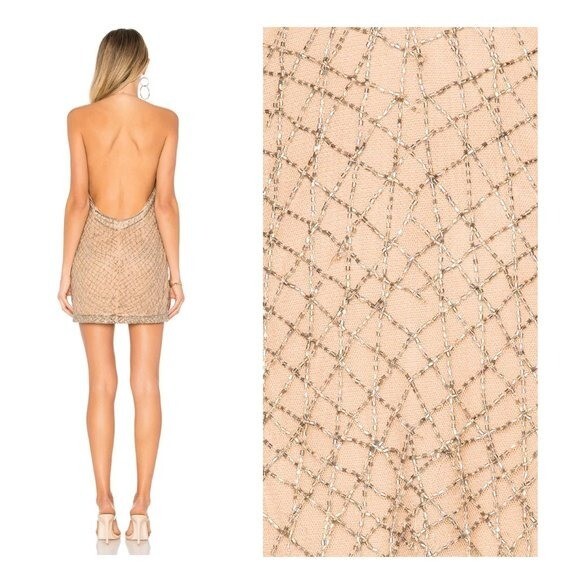 X By NBD NEW Rischa Sequin V-Neck Cocktail Mini Dress In Candy Size M
