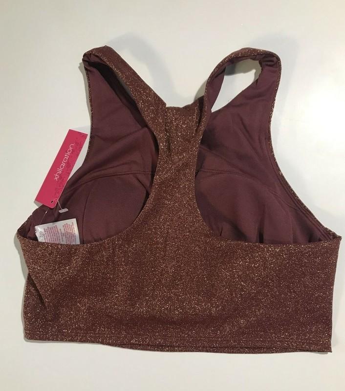 Xhilaration Juniors Metallic Textured High Neck Bikini Top-Size M 4-6 Or L 8/10