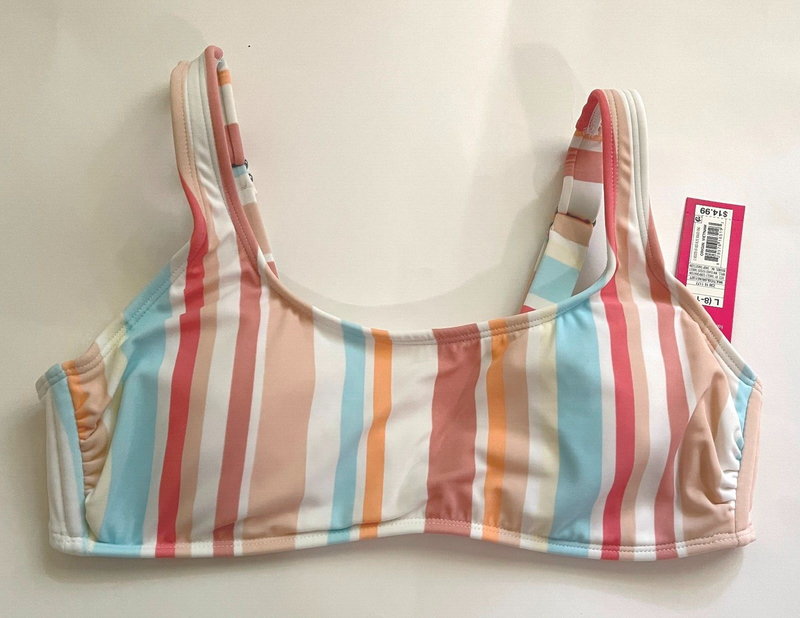 Xhilaration Juniors' Scoop Neck Bralette Bikini Swimsuit Top - Size Medium 4-6