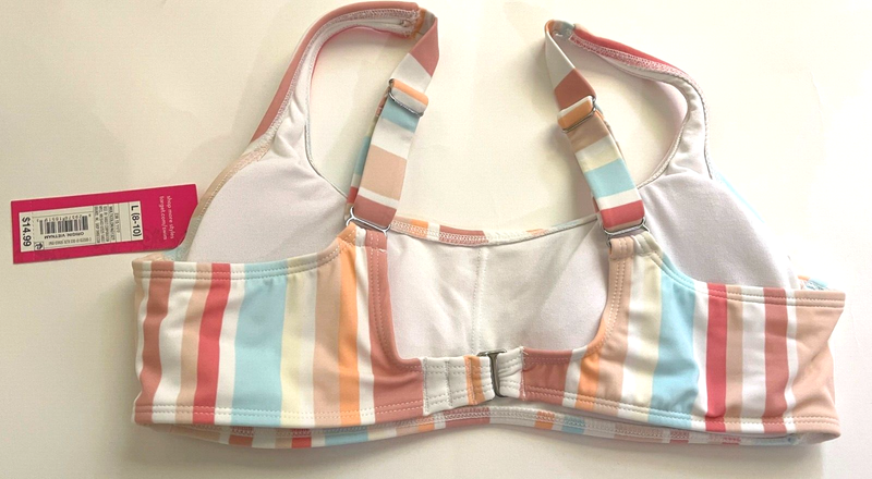 Xhilaration Juniors' Scoop Neck Bralette Bikini Swimsuit Top - Size Medium 4-6