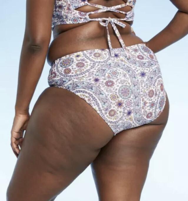 Xhilaration Women’s 24 26W Bikini Bottom Hipster Paisley Multicolor Print