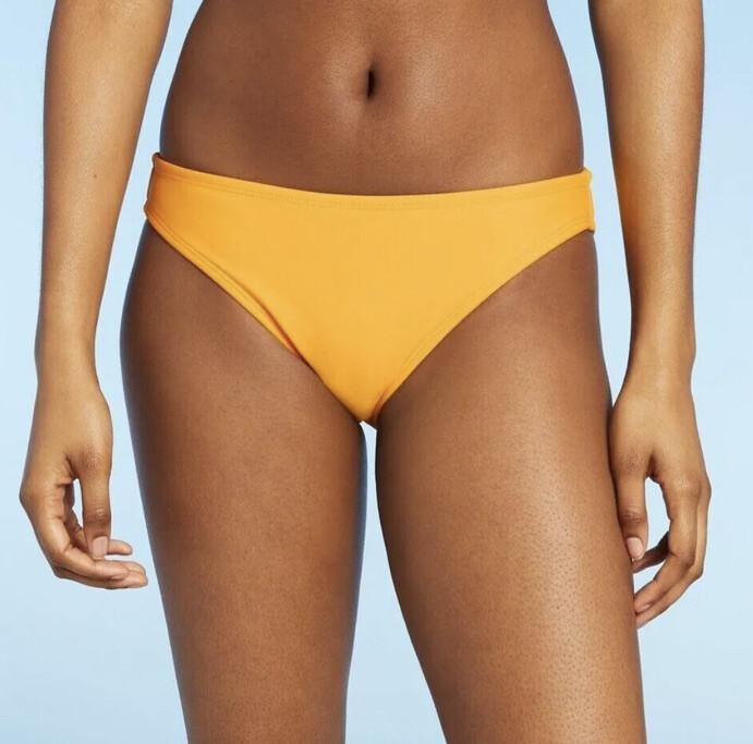 Xhilaration Women’s S Small 0-2 Bikini Bottom Orange Mango Cheeky New