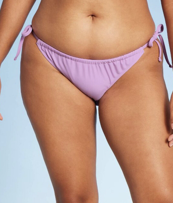 Xhilaration Women’s XL Bikini Bottom Purple Lavender Side Tie High Leg New