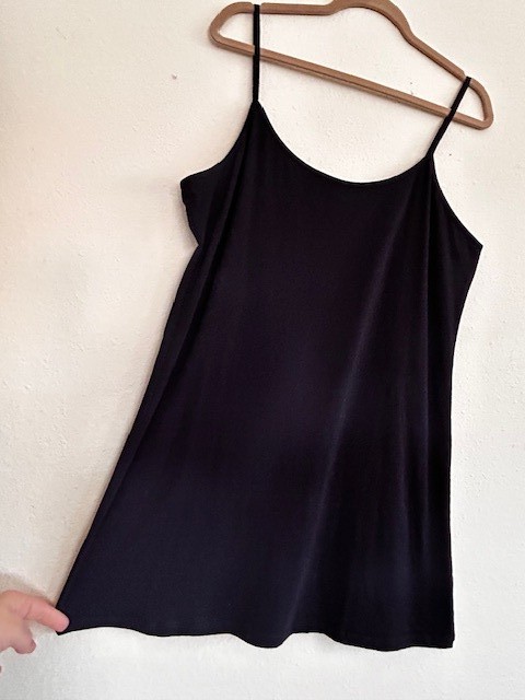 XL/1X/2X/3X New Cotton Dark Navy Blue Stretchy Knit Long Tank Top Extender Tee