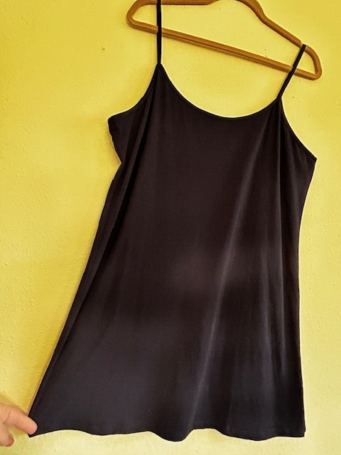 XL/1X/2X/3X New Cotton Dark Navy Blue Stretchy Knit Long Tank Top Extender Tee