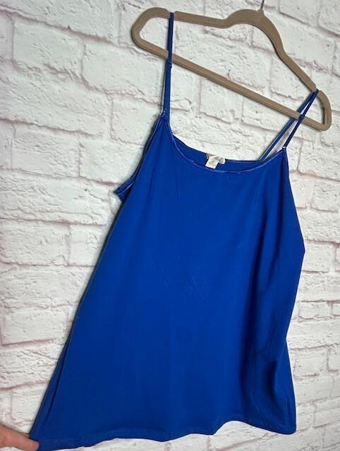 XL/1X/2X/3X New Cotton Long Royal Blue Stretchy Knit Tank Extender Tee